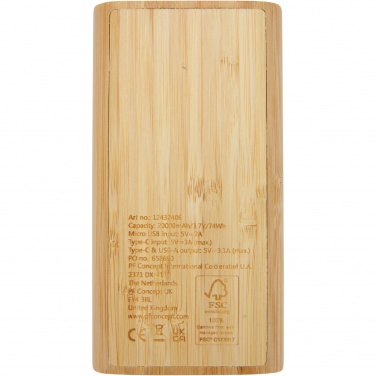 Tulda 20.000 mAh bamboo power bank