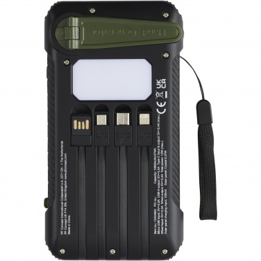 Soldy 10.000 mAh RCS recycled plastic solar dynamo power bank 