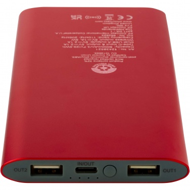 Juice 8000 mAh Type-C recycled aluminium wireless power bank