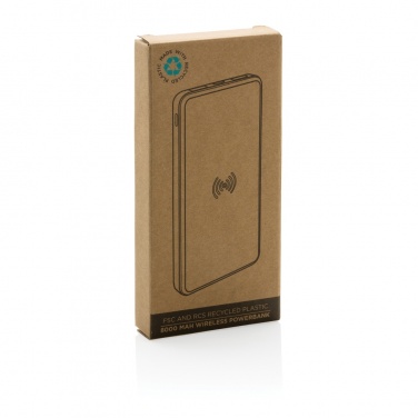 RCS recycled plastic 8000 mAh Wireless Powerbank
