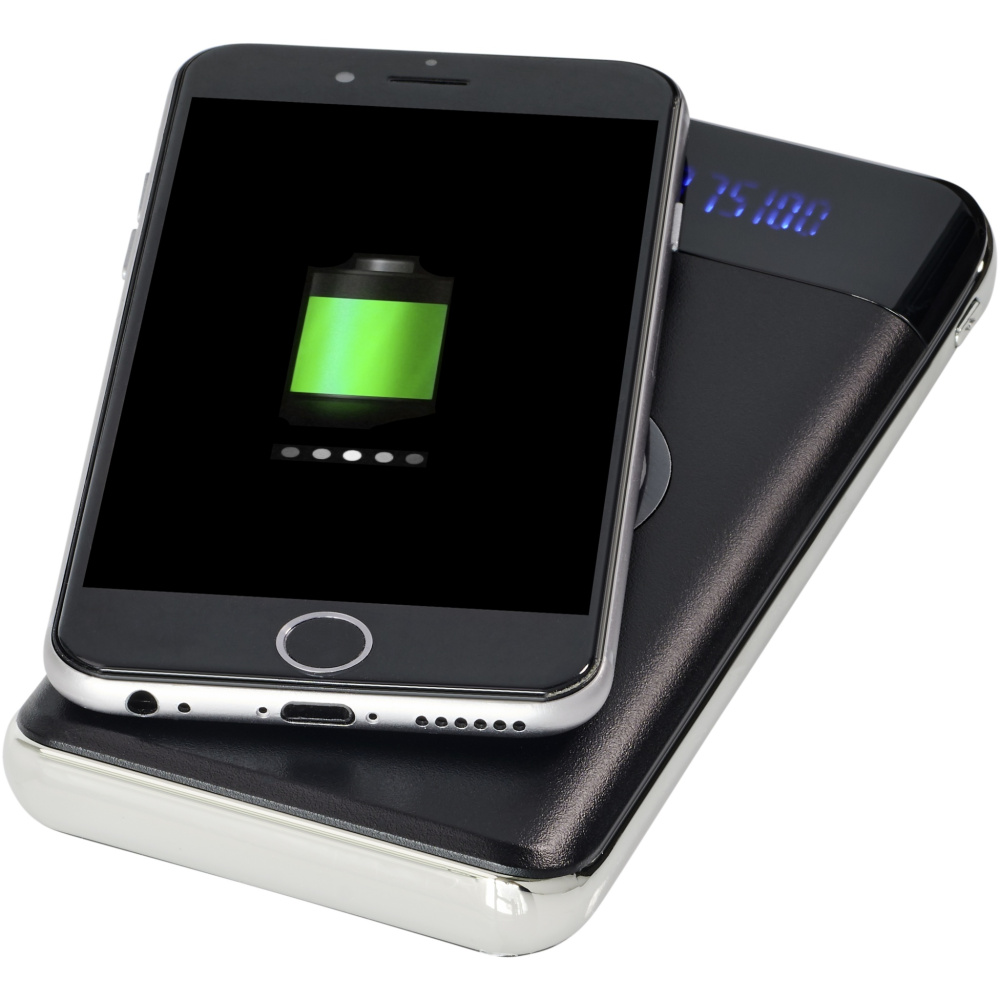 Constant 10 000 mAh juhtmevaba akupank LED-iga, must, värvivariant, Täiesti must