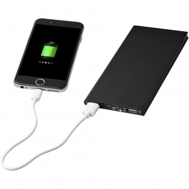 Plate 8000 mAh alumiiniumist akupank, must – detailvaade 6