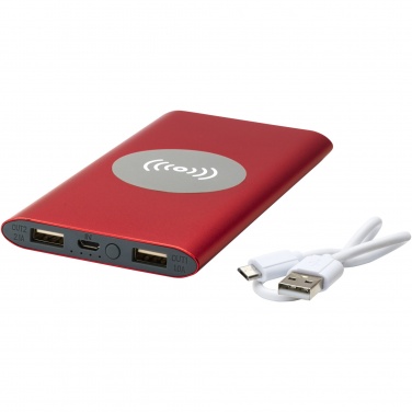 Juice 8000 mAh juhtmevaba laadimisega akupank, punane – detailvaade 7