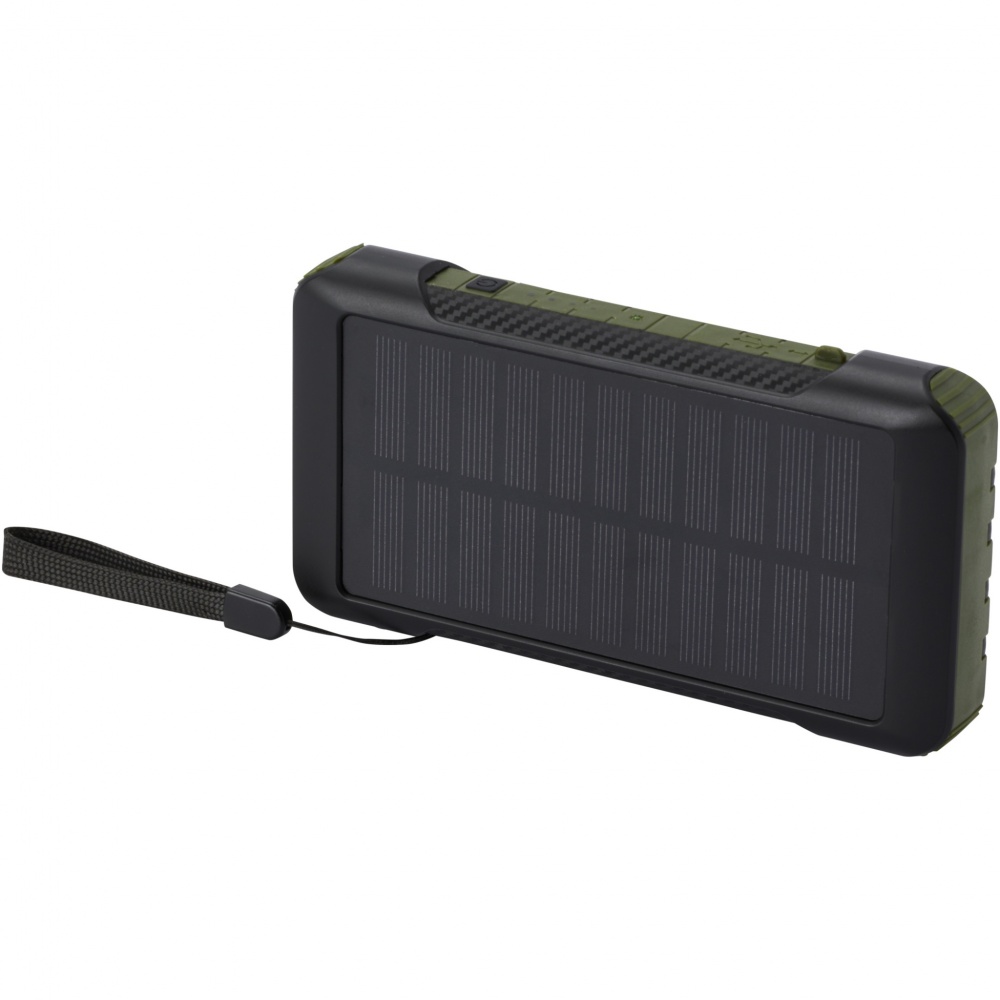 Soldy 10 000 mAh päikesepaneeli ja dünamoga akupank taaskasutatud plastist – tootefoto
