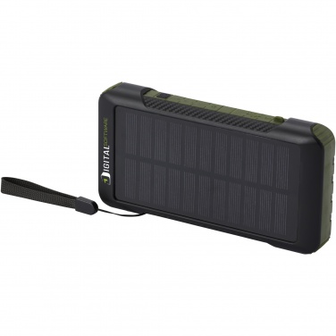 Soldy 10 000 mAh päikesepaneeli ja dünamoga akupank taaskasutatud plastist logoga – detailvaade 6