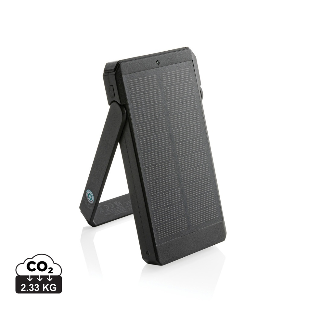 Skywave RCS taaskasutatud plastist päikeseenergiapank 10000 mAh, must, tootepilt