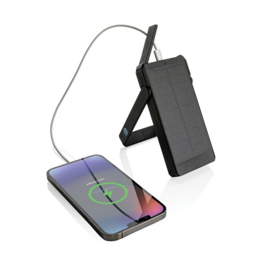Skywave RCS taaskasutatud plastist päikeseenergiapank 10000 mAh, must, detailvaade (2)