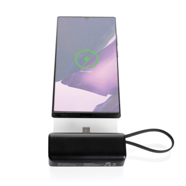 Powerlink RCS rplastic 3000 mah powerbank USB C pistik, must, detailvaade (2)