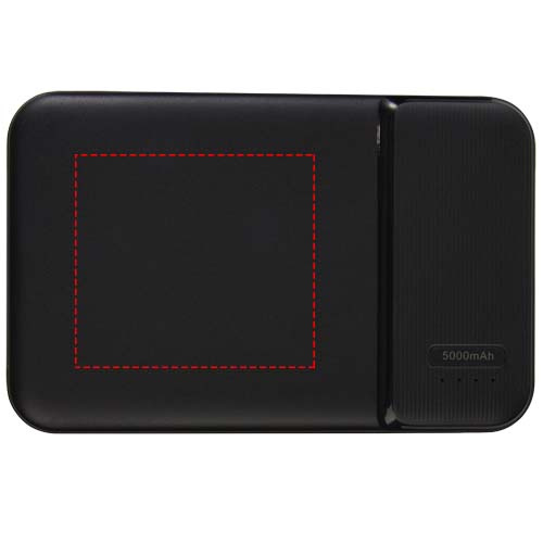 Loop 5000 mAh taaskasutatud plastist akupank: Logo asukoht – paneel