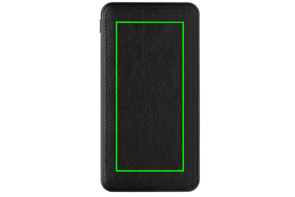 Tusca 10 000 mAh PU akupank: Logo asukoht – toote esikülg
