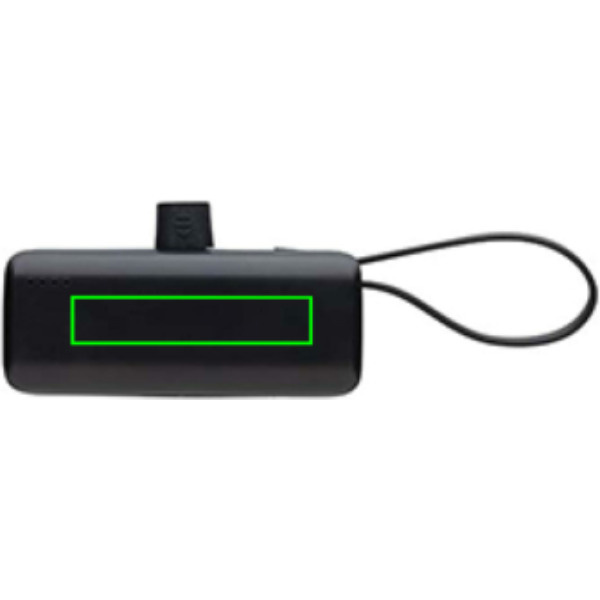 Powerlink RCS rplastic 3000 mah powerbank USB C pistik: Logo asukoht – toote esikülg