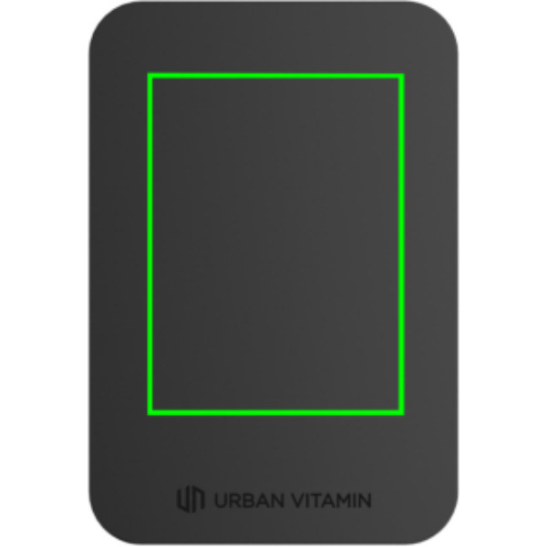 Urban Vitamin Burbank RCS plastist/alumiinium 3000 mah akupank: Logo asukoht – toote tagakülg
