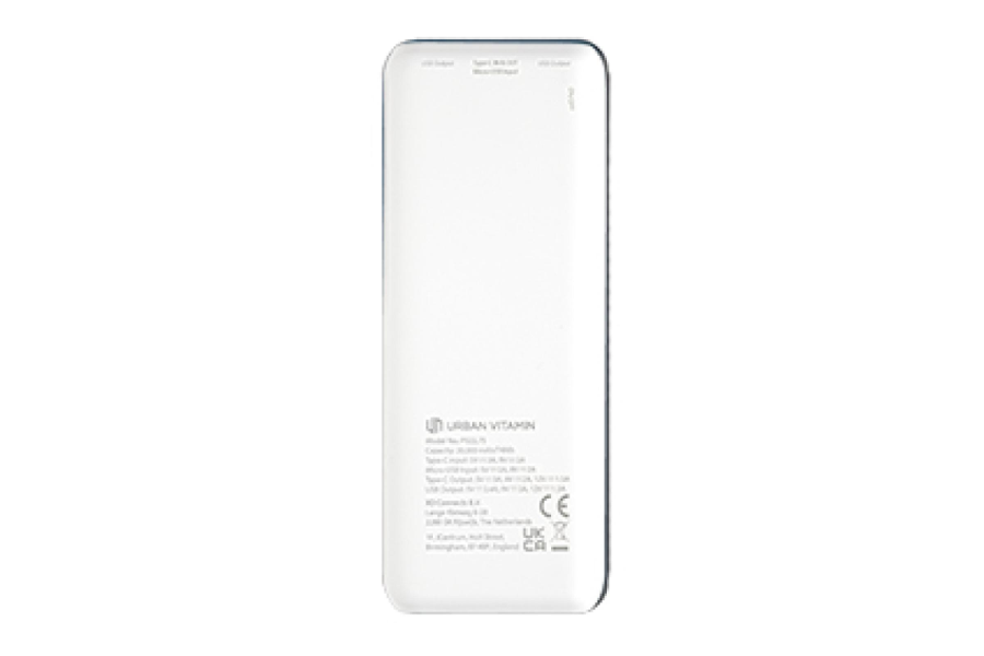 Urban Vitamin Pasadena 20 000 mAh 18W PD toitepank: ese tagasi