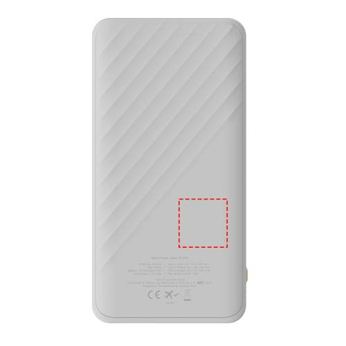 Xtorm XG210 Go2 15 W 10 000 mAh kiirlaadimisega akupank: Tagakülg · Laser engraving
